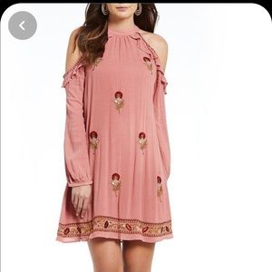 Chelsea & Violet Pink Cold Shoulder Dress